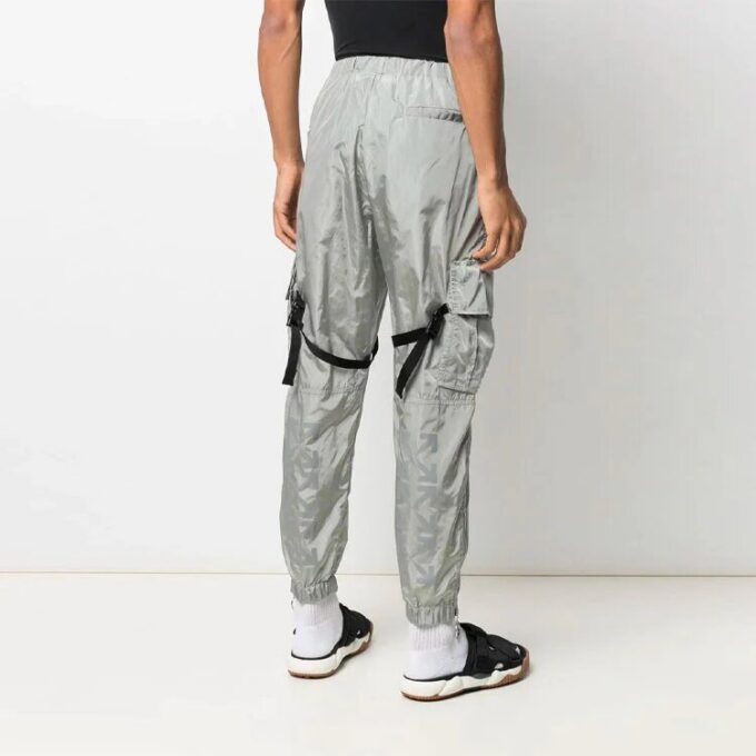 Pantalones cargo informales con múltiples bolsillos para la temporada primavera-verano 2021, color gris