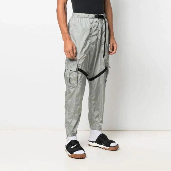 Pantalones cargo informales con múltiples bolsillos para la temporada primavera-verano 2021, color gris