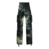 Pantalones cargo informales para hombre Off-White con estampado tie-dye y logotipo, corte holgado, negros
