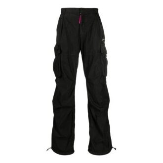 Pantalones cargo negros con logotipo Off-White para hombre, temporada primavera-verano 2021