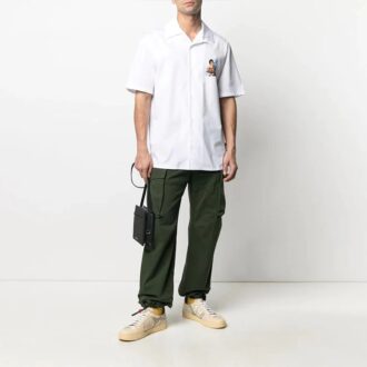 Pantalones cargo rectos laterales SS21, versión verde