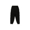 Pantalones casuales cargo con múltiples bolsillos y logotipo, negros
