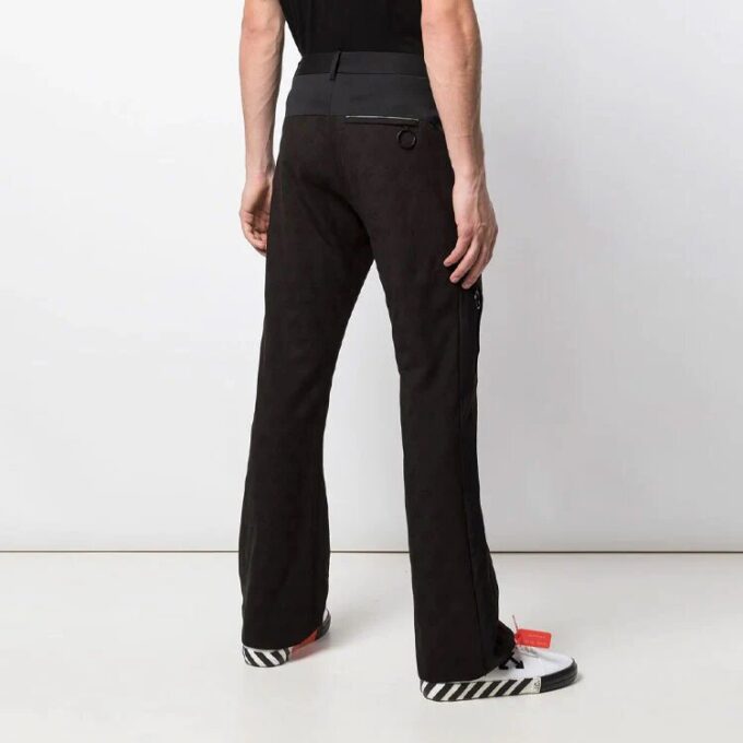 Pantalones casuales con logotipo, versión ajustada, negros