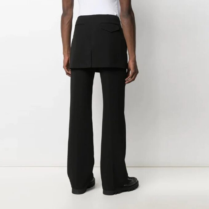 Pantalones casuales de corte holgado a juego de la colección SS21, color liso, negro