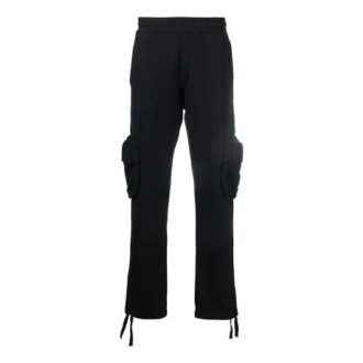 Pantalones casuales Off-White para hombre FW21 Arrow Cargo, corte holgado, negros
