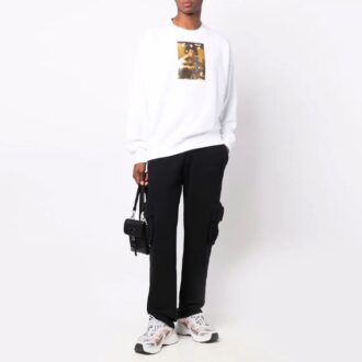 Pantalones casuales Off-White para hombre FW21 Arrow Cargo, corte holgado, negros