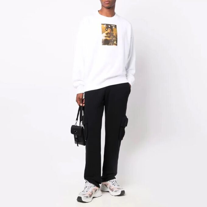 Pantalones casuales Off-White para hombre FW21 Arrow Cargo, corte holgado, negros