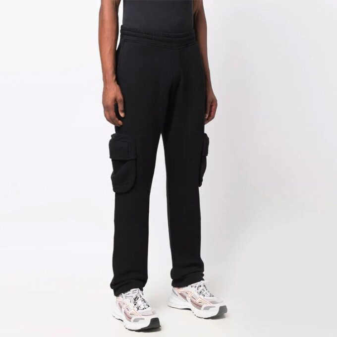 Pantalones casuales Off-White para hombre FW21 Arrow Cargo, corte holgado, negros