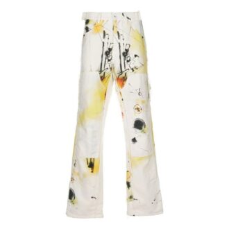 Pantalones casuales rectos con estampado para hombre de Off-White, temporada primavera-verano 2022, corte holgado