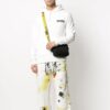 Pantalones casuales rectos con estampado para hombre de Off-White, temporada primavera-verano 2022, corte holgado