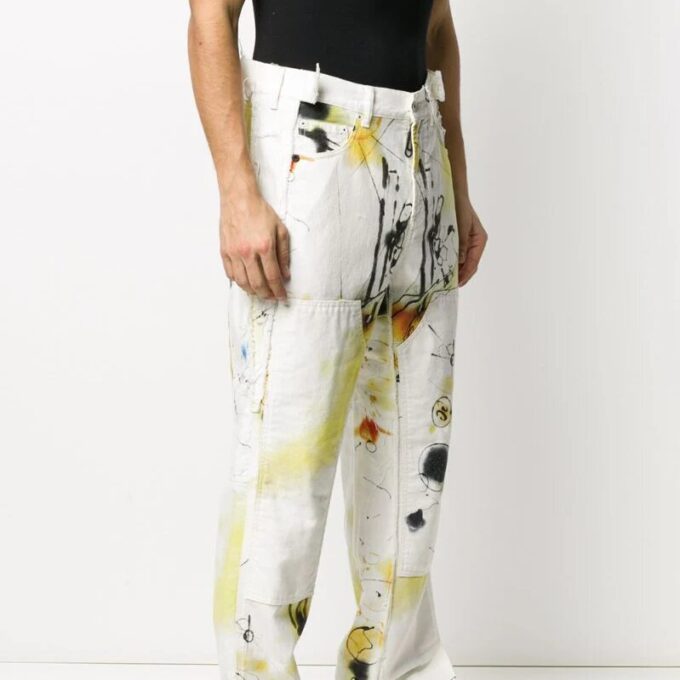 Pantalones casuales rectos con estampado para hombre de Off-White, temporada primavera-verano 2022, corte holgado