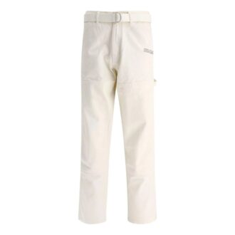 Pantalones casuales rectos de color liso para hombre Off-White SS22, blancos
