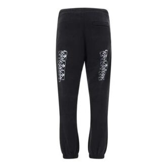 Pantalones con estampado de logotipo FW20 para hombre, negros