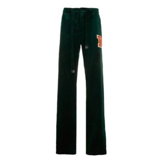 Pantalones con parche con el logotipo FW20 y efecto terciopelo