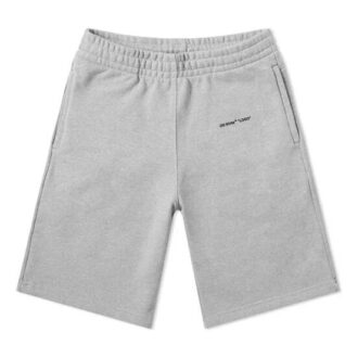 Pantalones Cortos básicos con estampado de logotipo pequeño, grises