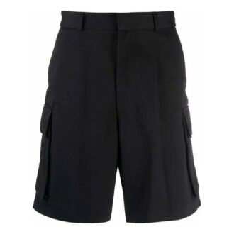 Pantalones Cortos cargo de color liso SS21, negros