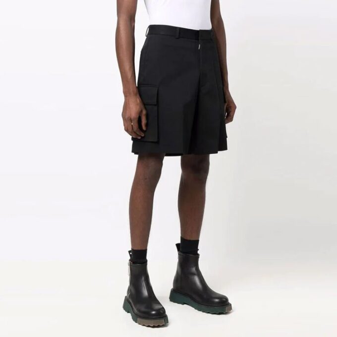Pantalones Cortos cargo de color liso SS21, negros