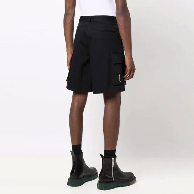 Pantalones Cortos cargo de color liso SS21, negros