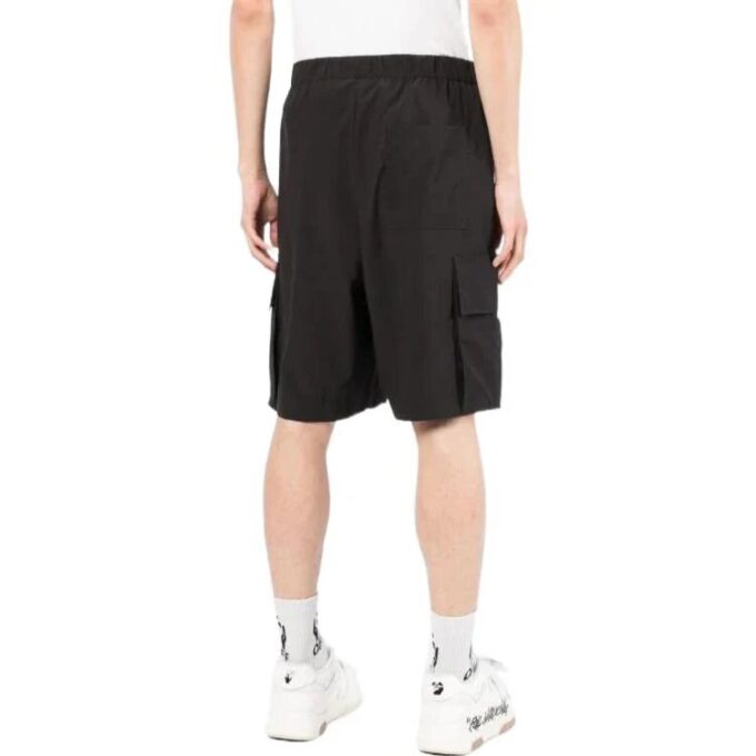 Pantalones Cortos casuales con cinturón de color liso SS22, negros