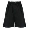 Pantalones Cortos casuales rectos de color liso Off-White para hombre FW22, corte holgado, negros