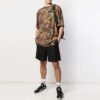 Pantalones Cortos con cintura elástica y estampado del logotipo, versión negra