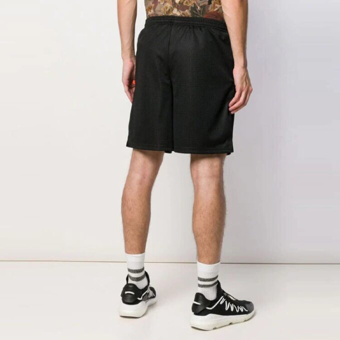 Pantalones Cortos con cintura elástica y estampado del logotipo, versión negra