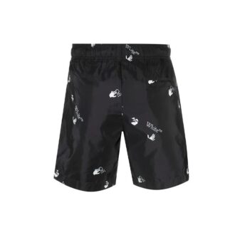 Pantalones Cortos con estampado de logotipo SS21, negros