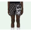Pantalones Cortos con estampado de retratos, negro y blanco
