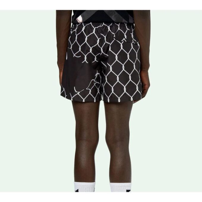 Pantalones Cortos con estampado de retratos, negro y blanco