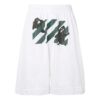 Pantalones Cortos con estampado y diseño calado, blancos