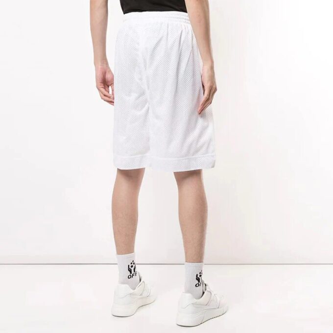 Pantalones Cortos con estampado y diseño calado, blancos