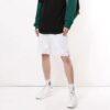 Pantalones Cortos con estampado y diseño calado, blancos