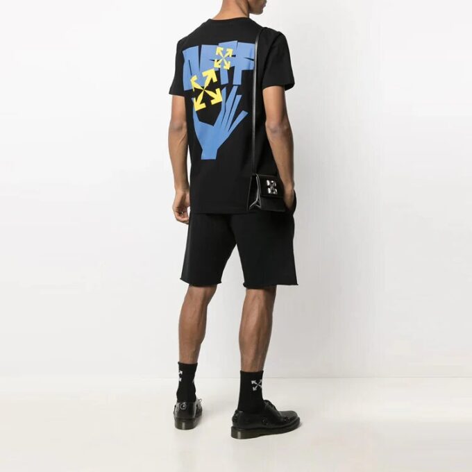 Pantalones Cortos con logo y estampado de flechas, negro, Colección Primavera-Verano 2021