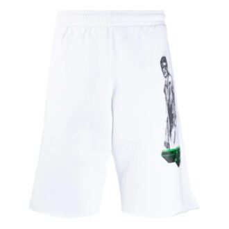 Pantalones Cortos con logotipo Mirko para hombre, blancos