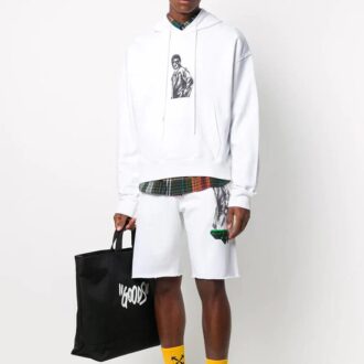 Pantalones Cortos con logotipo Mirko para hombre, blancos