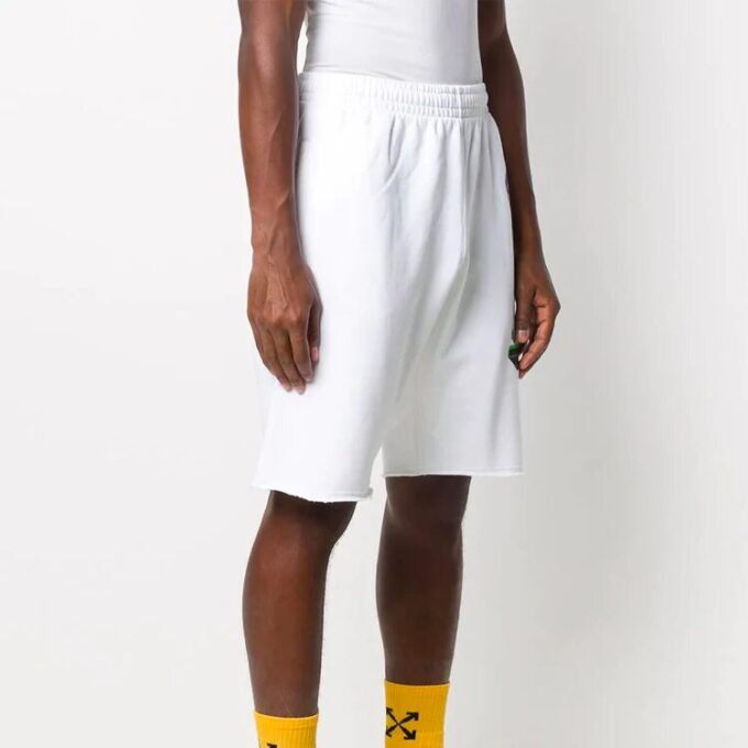 Pantalones Cortos con logotipo Mirko para hombre, blancos
