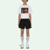 Pantalones Cortos con logotipo Off-White para hombre SS21, negros