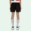 Pantalones Cortos con logotipo Off-White para hombre SS21, negros