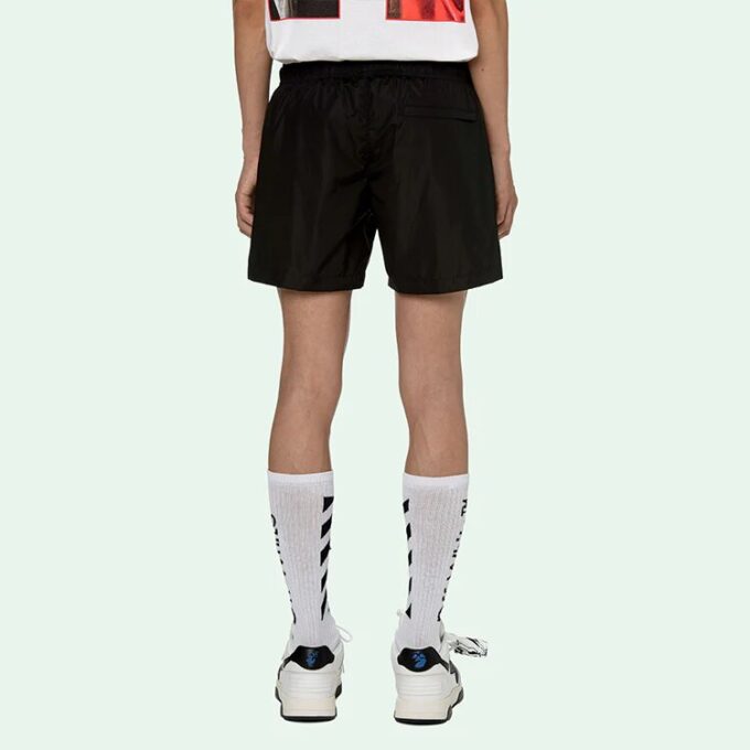 Pantalones Cortos con logotipo Off-White para hombre SS21, negros