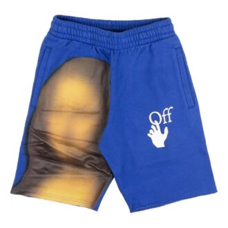 Pantalones cortos de chándal «Blurred Monalisa» «Azul»