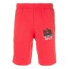 Pantalones Cortos de chándal con estampado de la Mona Lisa para hombre, color rojo