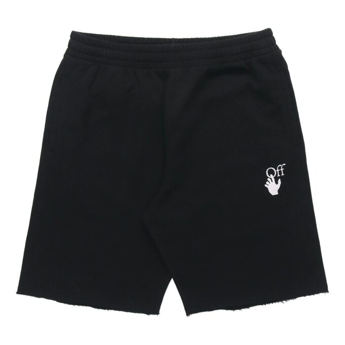 Pantalones Cortos de chándal con rayas diagonales SS21 para hombre, negros