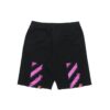 Pantalones Cortos de chándal con rayas diagonales SS21 para hombre, negros