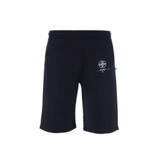 Pantalones cortos de chándal negros con estampado Diag de Virgil Abloh para hombre