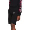 Pantalones cortos de chándal negros con estampado Diag de Virgil Abloh para hombre