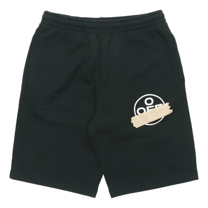 Pantalones cortos de chándal para hombre con Tape Arrows de cinta negra de C/O Virgil Abloh