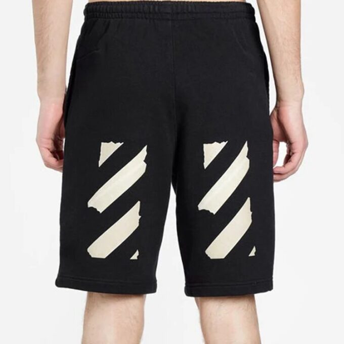 Pantalones cortos de chándal para hombre con Tape Arrows de cinta negra de C/O Virgil Abloh