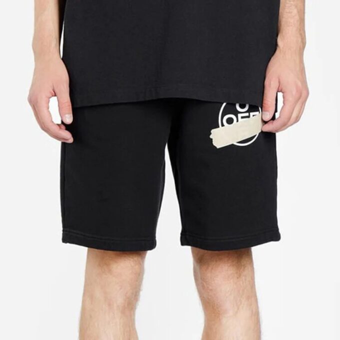 Pantalones cortos de chándal para hombre con Tape Arrows de cinta negra de C/O Virgil Abloh