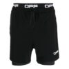 Pantalones Cortos de ciclismo de talle alto con letras sueltas para hombre Off-White SS21, negros