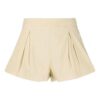 Pantalones Cortos de cintura baja Off-White SS20, color blanco roto